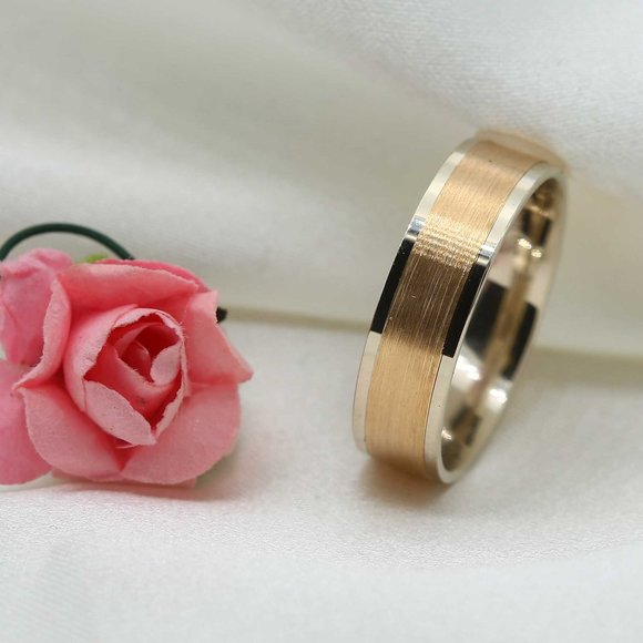 10 K Gold wedding Band 6mm , white gold, yellow gold, rose gold, engagement - Picture 3 of 3